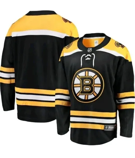 Discover Boston Bruins Fanatics Breakaway Jersey Men's Size XL Black NHL Hockey NEW