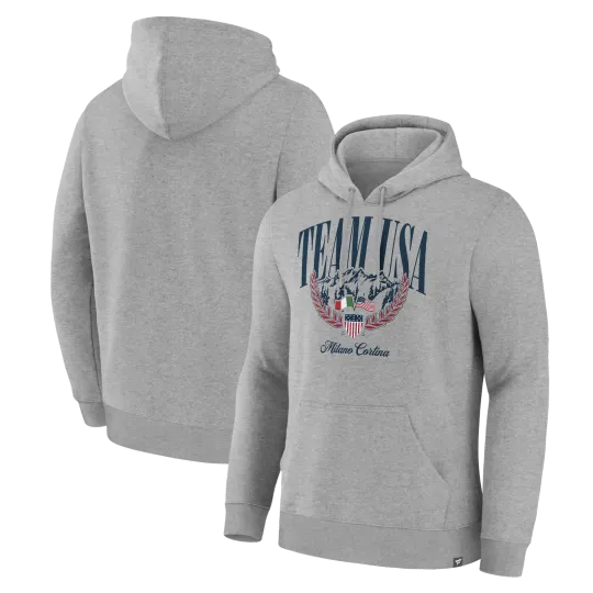 Men's Gray Team USA 2026 Winter Olympics Laurels Hoodie