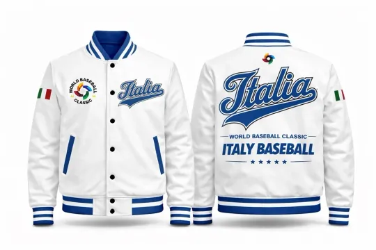 Discover 2026 World Baseball Classic Italy Team Baseball Jacket - S to 5XL