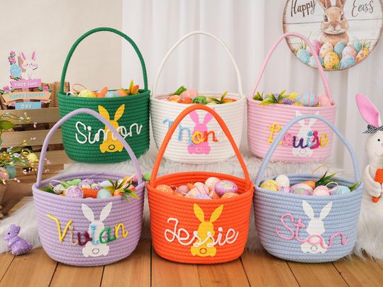 Original title: Personalized Easter Basket for Kids, Easter Gift