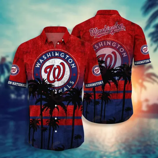 Discover Washington Baseball Team Nationalss Hawaiian Button Down Shirt Unisex Adults