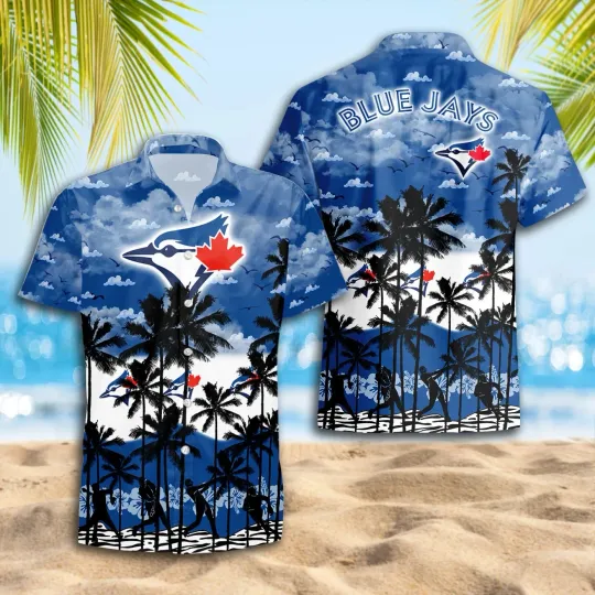 Discover Toronto Blue Baseball Team Jayss Hawaiian Button Down Shirt Unisex Adults S-5XL