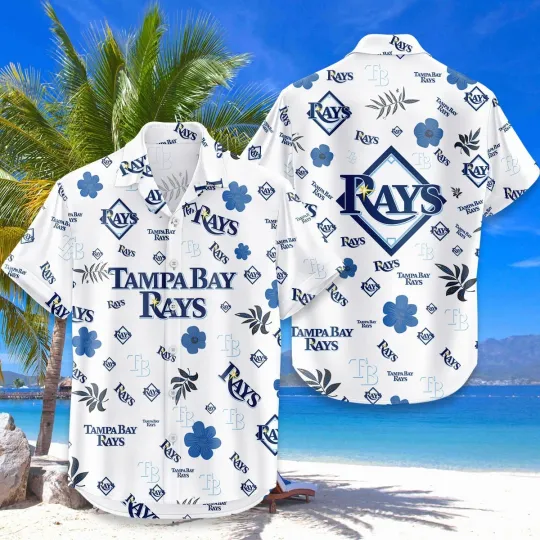 Discover Tampa Bay Baseball Team Rayss Hawaiian Button Down Shirt Unisex Adults S-5XL