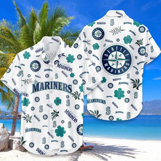 Discover Seattle Baseball Team Marinerss Hawaiian Button Down Shirt Unisex Adults S-5XL