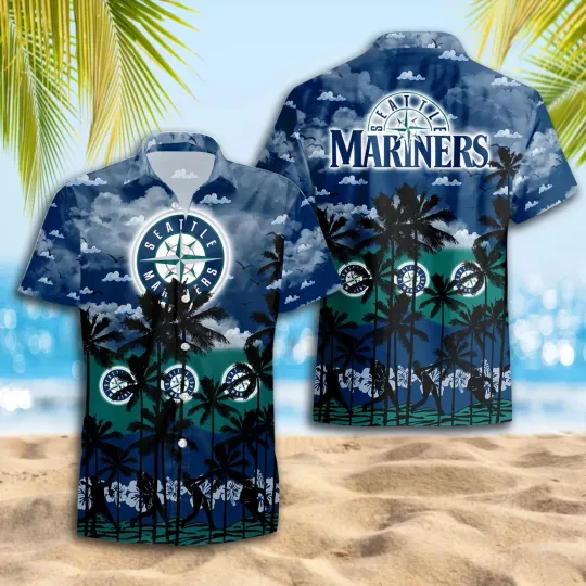Discover Seattle Baseball Team Marinerss Hawaiian Button Down Shirt Unisex Adults S-5XL