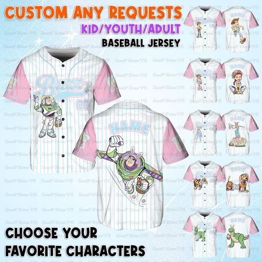 Discover Personalized Toy Story Easter Jersey, Woody Buzz Jessie Rex Jersey, Bo Peep Slinky Easter Shirt, Disney Happy Easter Day Family Jersey