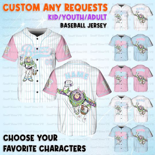Personalized Buzz Lightyear Easter Jersey, Toy Story Buzz Lightyear Jersey, Buzz Space Ranger Easter Shirt, Disney Happy Easter Day Jersey