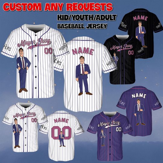 Discover Custom Mayor Jerry Baseball Jersey, Disney Hooper Movie Jersey, Mayor Jerry Leader Character Shirt, Hooper And Friends Characters Jersey