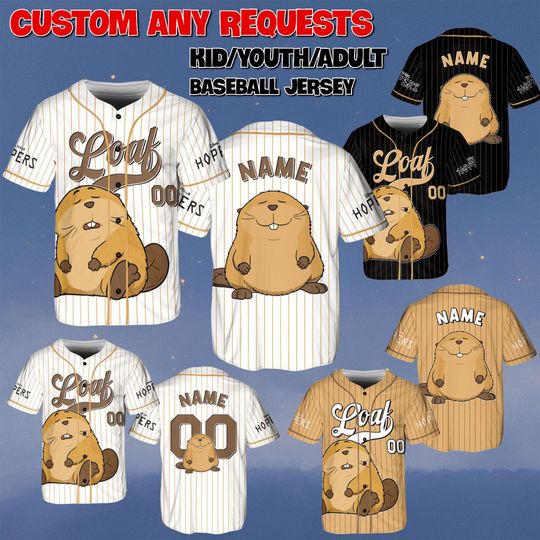 Discover Custom Loaf Baseball Jersey, Disney Hooper Movie Jersey, Loaf Character Funny Shirt, Hooper And Friends Characters Jersey, Disney Trip Shirt