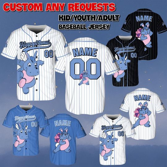 Discover Custom Hoppopotamus Baseball Jersey, Disney The Wuzzles Jersey, Hoppo Hippo Bunny Shirt, The Wuzzles Characters Jersey, Disney World Shirt