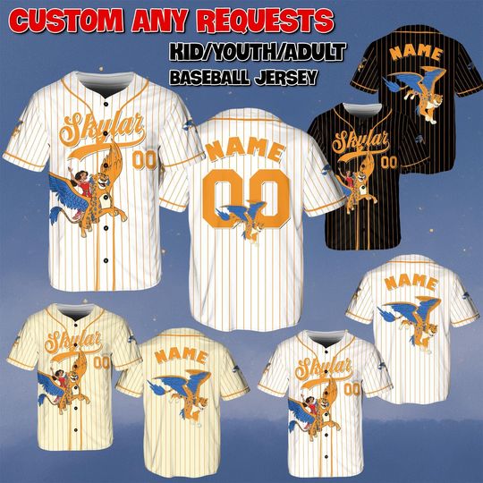 Discover Custom Skylar Jaquin Baseball Jersey, Disney Elena Of Avalor Jersey, Skylar Blue Jaquin Shirt, Disney Trip Shirt, Magic Kingdom Shirt