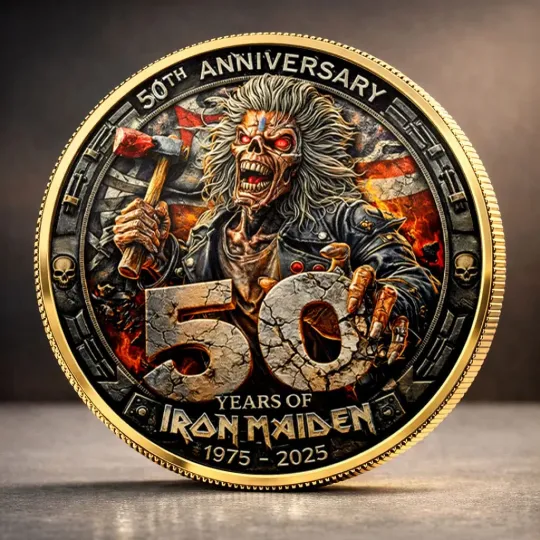 Discover Iron Maiden 50th Anniversary Commemorative Coin