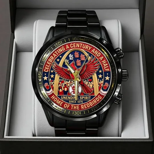 Discover Cardinals 150th Anniversary Black Stainless Steel Watch