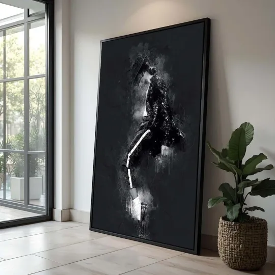 Discover Michael Jackson Dance Pose Art Black and White Music Decor Poster
