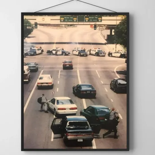 Discover Heat Movie Poster, Iconic LA Shootout Scene, De Niro & Pacino, Crime Film Art