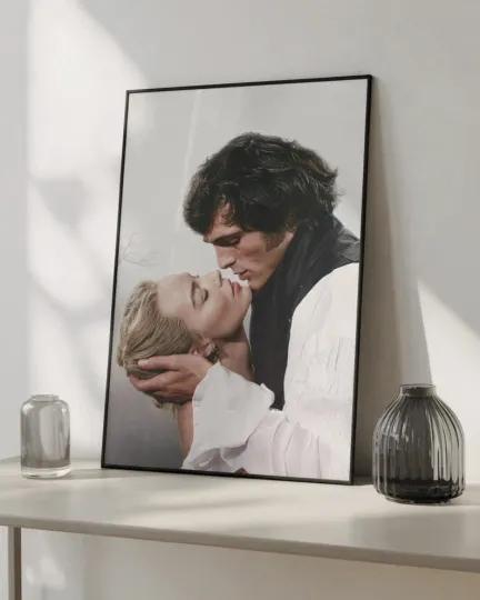 Discover Wuthering Heights Art Print - Jacob Elordi and Margot Robbie Poster, Romantic