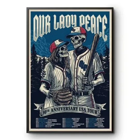 Discover Our Lady Peace 2026 30th Anniversary USA Tour Poster