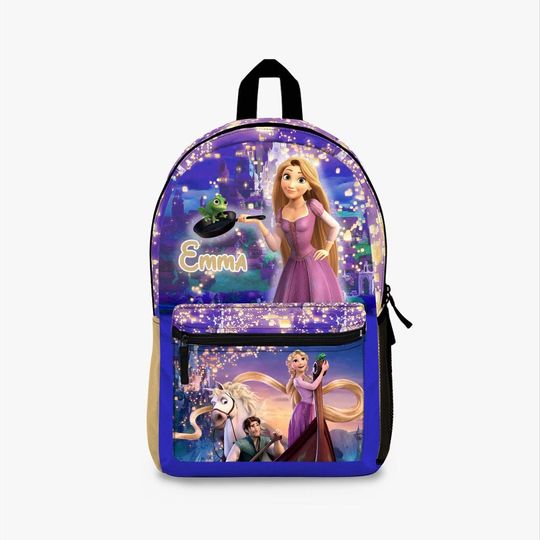 Custom Personalized Rapunzel Backpack, Tangled Princess School Bag