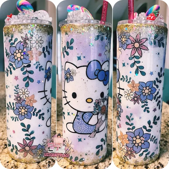 Discover 20oz Glitter Tumbler with Lid and Straw for Valentine’s Day Gift