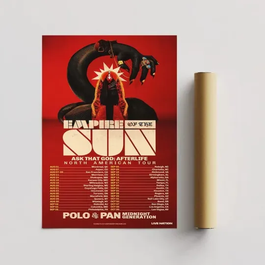 Discover EMPIRE OF THE SUN ASK THAT GOD TOUR - AFTERLIFE North American Tour 2026 Poster