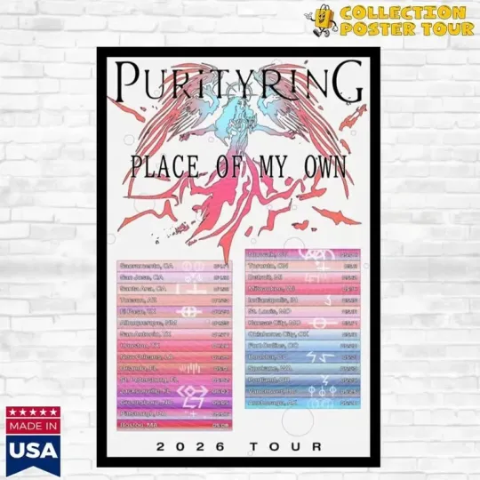 Discover Purity Ring Place Of My Own Tour 2026 Poster Home Decor, Wall Art, Fan Gift
