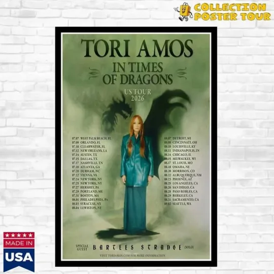 Discover Tori Amos US Tour 2026 Poster Home Decor, Wall Art, No Frame, Fan Gift