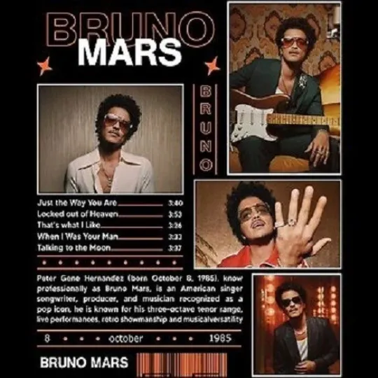 Discover The R0ma.ntic Tour 2026 Dates Bruno Poster