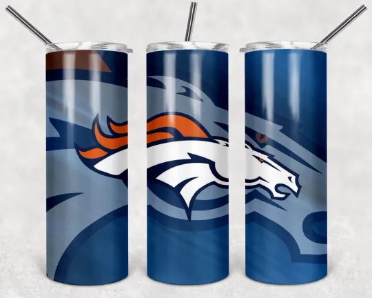 Denver Broncos 20oz Tumbler with Lid and Straw