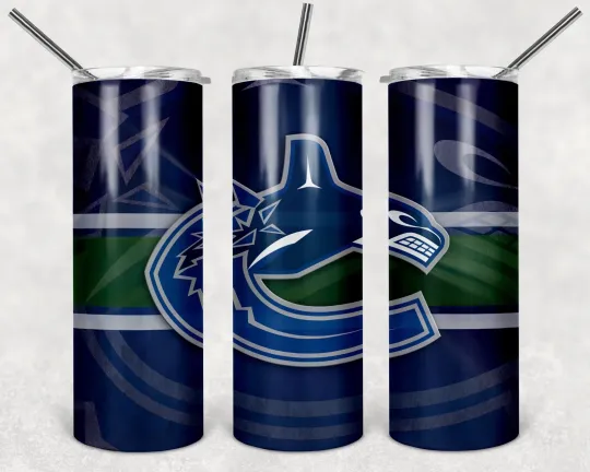 Discover Vancouver Canucks 20 oz Tumbler with Lid and Straw