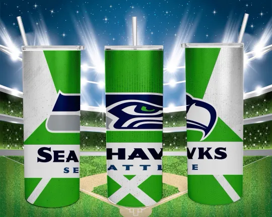 Seattle Seahawks 20oz Tumbler with Lid and Straw