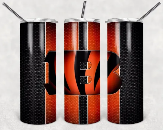 Discover Cincinnati Bengals 20oz Tumbler with Lid and Straw