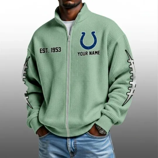 Colts EST 1953 Quarter Zip Waffle Jacket