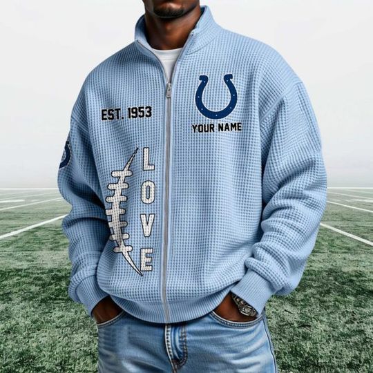 Colts EST 1953 Quarter Zip Waffle Jacket