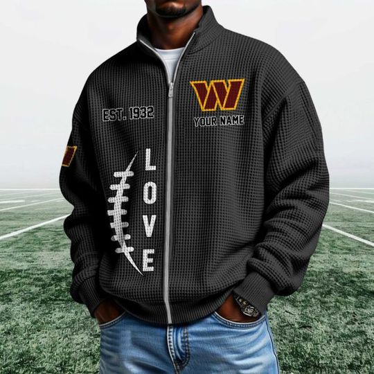 Commanders EST 1932 Quarter Zip Waffle Jacket