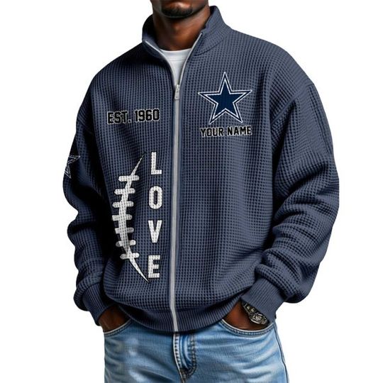 Discover Cowboys EST 1960 Quarter Zip Waffle Jacket