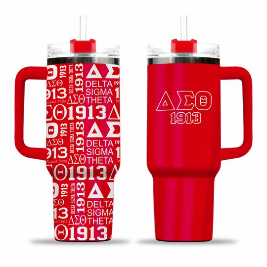 Delta Sigma Theta 40 Oz Stainless Steel Tumbler