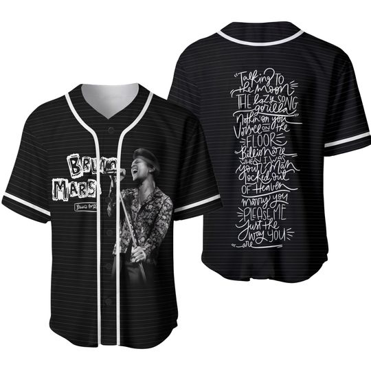 Bruno Mars Romantic Tour 2026 Baseball Jersey Unisex Concert Shirt