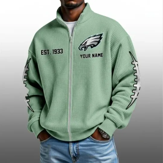 Eagles EST 1933 Zip Waffle Sweatshirt