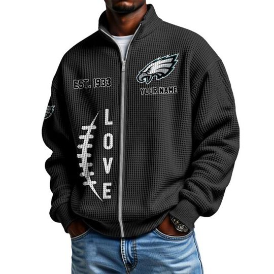 Eagles EST 1933 Quarter Zip Waffle Jacket