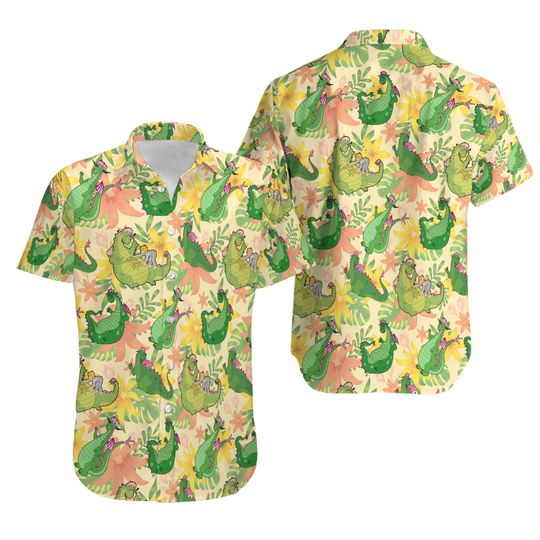 Elliott Dragon Pete's Dragon Hawaiian Button Down Shirt