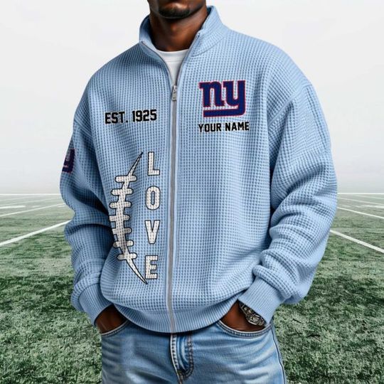 Giants EST 1925 Quarter Zip Waffle Jacket