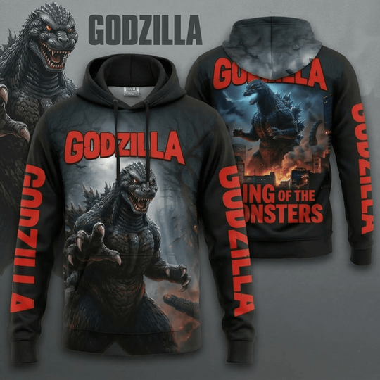 god zilla King of the Monsters 3D Graphic Hoodie 2026 Edition