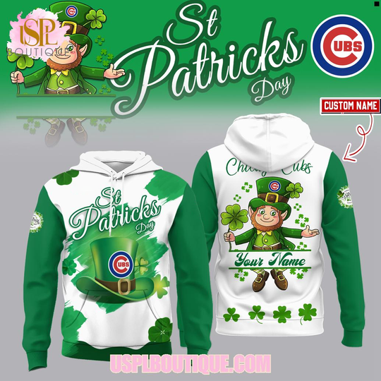 St.Patrick’s Day Chicago Cubs 2026 Custom Hoodie