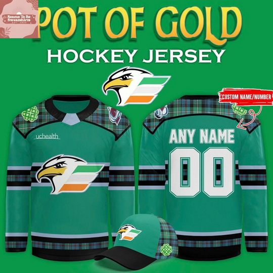 Discover Colorado Eagles Pot of Gold Night 2026 Personalized Hockey Jersey