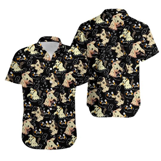 Mimikyu Hawaiian Shirt, Mimikyu Mystic Hawaiian Shirt, Hawaiian Shirt Shorts Type Aloha Shirt Anime, Mimikyu Shirt, Beach Shirt, Summer