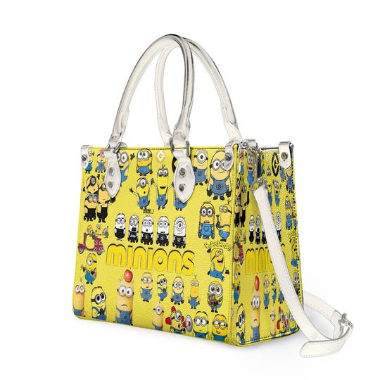 Minions Leather Handbag, Minion Leather Handbag, Disney Minion Leather Handbag