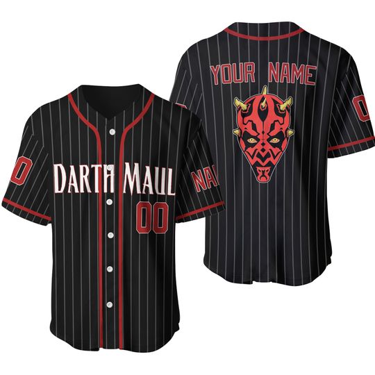 Personalize Star Wars Darth Maul The Dark Side Baseball Jersey, Kid Adult Matching Baseball Jersey, Gift for Star Wars Fans
