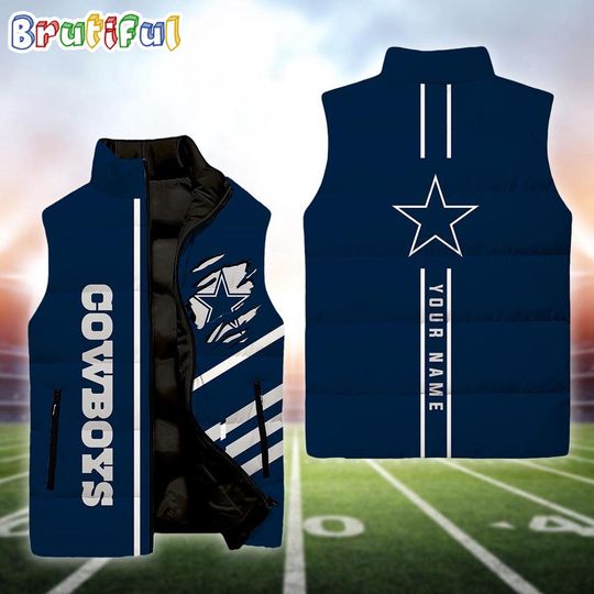 Personalized Dallas Cowboys Football Sleeveless Jackets