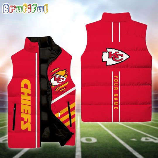 Discover Personalized Kansas City Chiefs Football Sleeveless Jackets