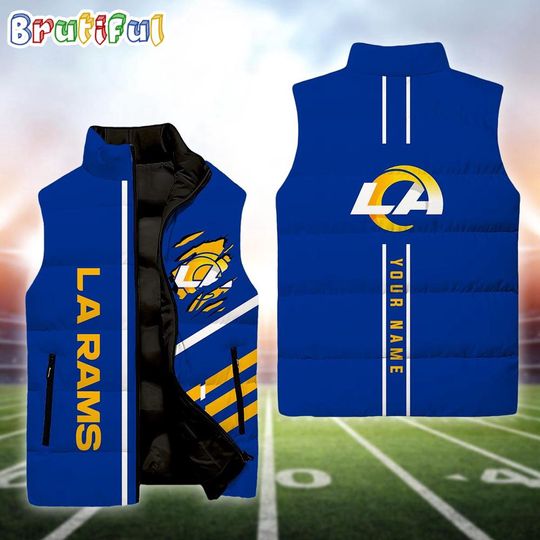 Personalized Los Angeles Rams Football Sleeveless Jackets